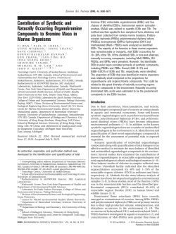 Contribution of Synthetic and Naturally Occurring Organobromine