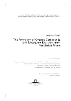 The Formation of Organic Compounds and Subsequent Emissions