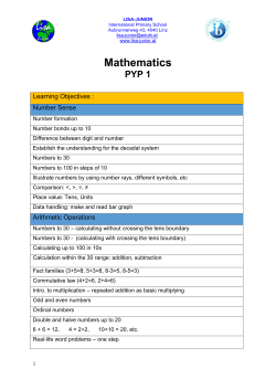 Mathematics - Lisa Junior