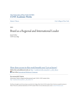 Brazil as a Regional and International Leader