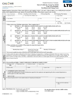 Enrollment and Change Form