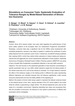 Simulations on Consumer Tests