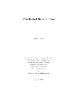 Punctuated Data Streams