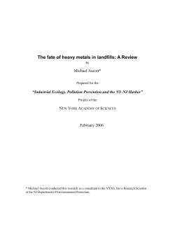 The fate of heavy metals in landfills: A Review