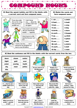 compound nouns - Englishwsheets.com