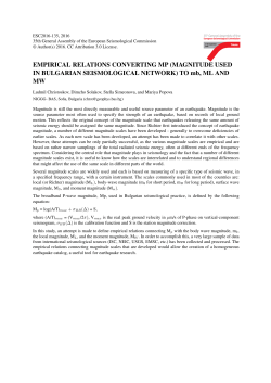 EMPIRICAL RELATIONS CONVERTING MP (MAGNITUDE USED IN