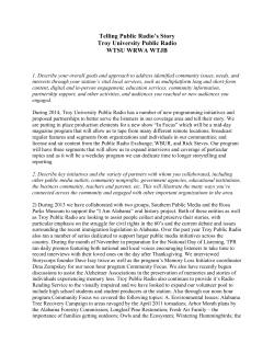 Telling Public Radio`s Story Troy University Public Radio WTSU