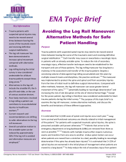 ENA Topic Brief - Emergency Nurses Association