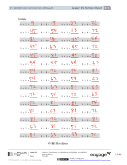 Lesson 15 Pattern Sheet 3&bull;3