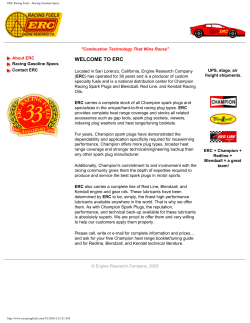 ERC Racing Fuels :: Racing Gasoline Specs