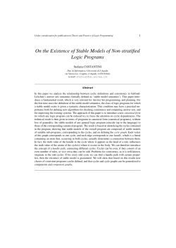 On the Existence of Stable Models of Non