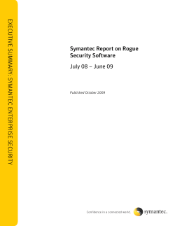 Symantec White Paper - Symantec Report on Rogue Security Software