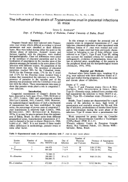 The influence of the strain of Trypanosoma cruzi in - Arca