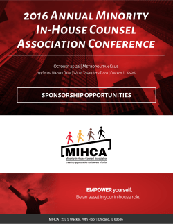 The 2016 Sponsor Information Deck - Minority In