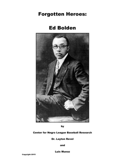 Forgotten Heroes: Ed Bolden - Center for Negro League Baseball