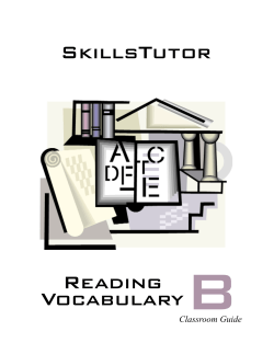 Reading Vocabulary B