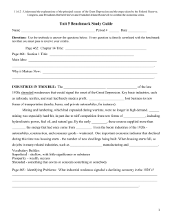 United States History Correlations to the California State Content