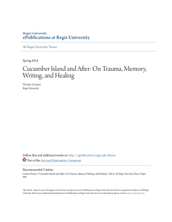 Cucumber Island and After: On Trauma, Memory, Writing, and Healing