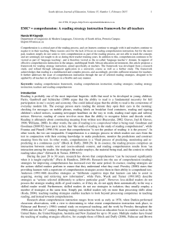 EMC&sup2; = comprehension: A reading strategy instruction