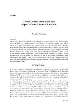 Global Constitutionalism and Japan`s Constitutional