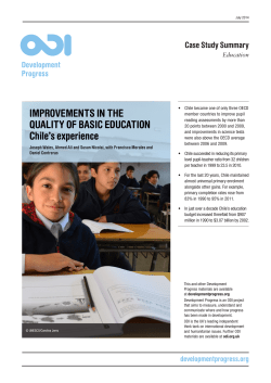 Improvements in the quality of basic education: Chile`s experience