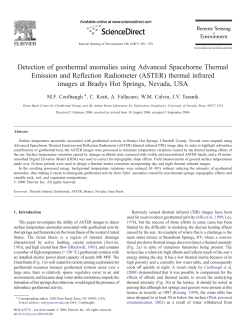 Detection of geothermal anomalies using Advanced Spaceborne