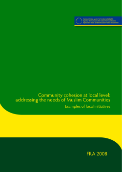 Community cohesion at local level: addressing the needs of Muslim