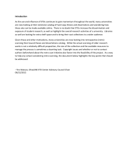 Retrospective Scanning Guidelines