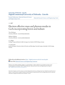 Electron effective mass and phonon modes in GaAs incorporating