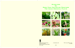 Guidelines On Good Field Collection Practices For Indian Medicinal