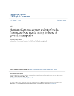 Hurricane Katrina: a content analysis of media framing, attribute