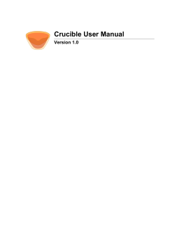 Crucible User Manual