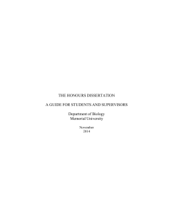 Honours Thesis Writing Guide
