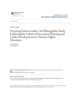 Preparing Future Leaders - Brandman Digital Repository