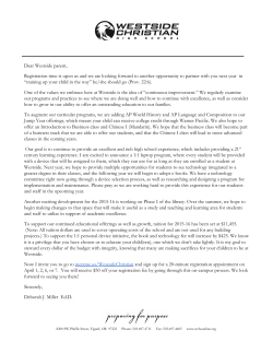 Alumni Registration - Westside Christian High School