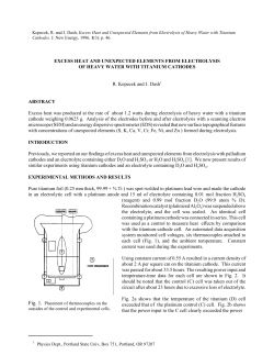 EXCESS HEAT AND UNEXPECTED ELEMENTS - LENR-CANR