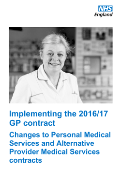 Implementing the 2016/17 GP contract