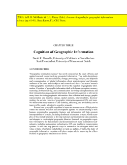 Cognition of Geographic Information