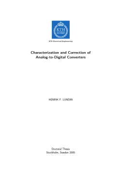 Characterization and Correction of Analog-to