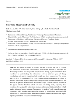 Starches, Sugars and Obesity
