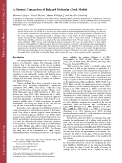 A General Comparison of Relaxed Molecular Clock Models