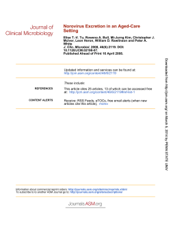 Setting Norovirus Excretion in an Aged-Care