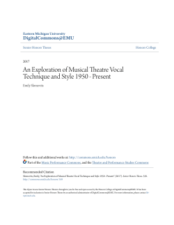 An Exploration of Musical Theatre Vocal Technique and Style 1950