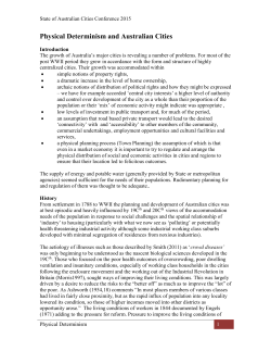 Physical Determinism and Australian Cities