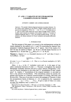 calderуn-zygmund theory - American Mathematical Society