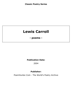Lewis Carroll - poems - The Conscious Living Foundation
