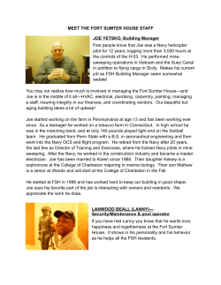 MEET THE FORT SUMTER HOUSE STAFF JOE YETSKO, Building