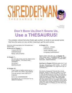 Use a THESAURUS! - Wendelin Van Draanen