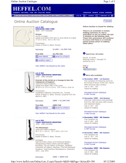 Online Auction Catalogue