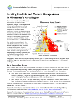 Siting manure storage areas in Minnesota`s Karst Region